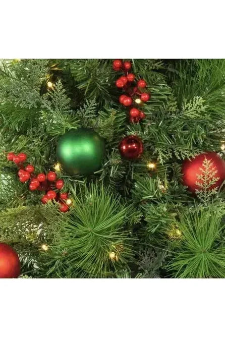 Shop For Kurt Adler 26 - Inch Battery - Operated Pre - Lit Red And Green Wall Tree With Bow at Michelle's aDOORable Creations