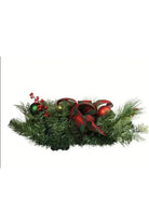 Kurt Adler 26-Inch Battery-Operated Pre-Lit Red And Green Wall Tree With Bow - Michelle's aDOORable Creations - Christmas Tree