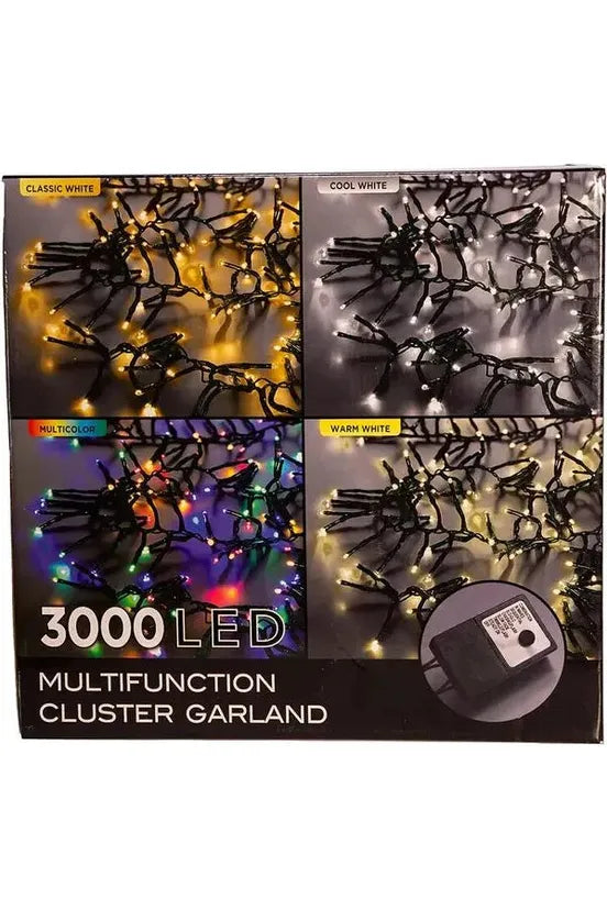 Kurt Adler 3000-Light 98-Foot Cluster Garland with Warm White LED Lights - Michelle's aDOORable Creations - Christmas Decor