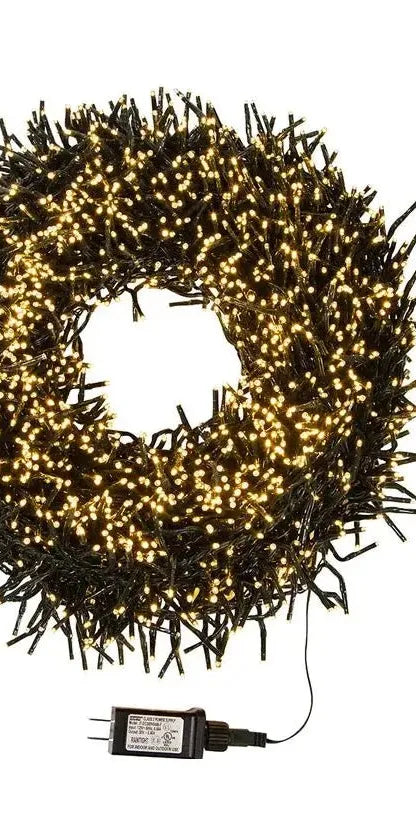 Kurt Adler 3000-Light 98-Foot Cluster Garland with Warm White LED Lights - Michelle's aDOORable Creations - Christmas Decor