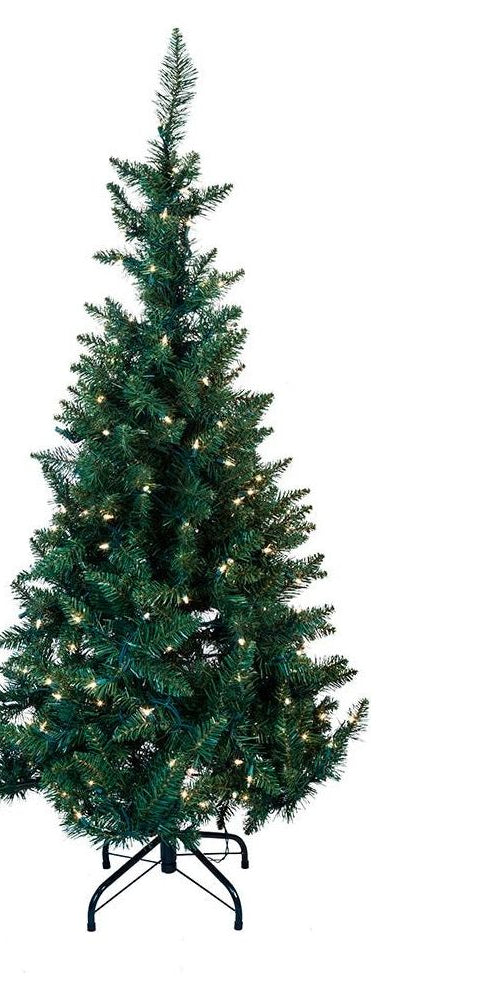Kurt Adler 4.5-Foot Pre-Lit Green Pine Tree - Michelle's aDOORable Creations - Christmas Tree