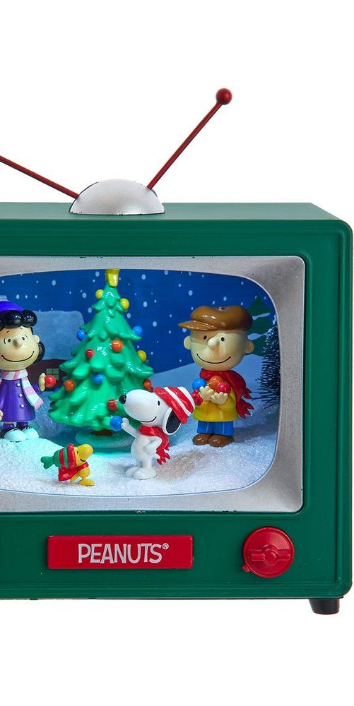 Kurt Adler 6-Inch Battery Operated Peanuts© Outdoor Scene Musical TV Table Piece - Michelle's aDOORable Creations - Christmas Decor