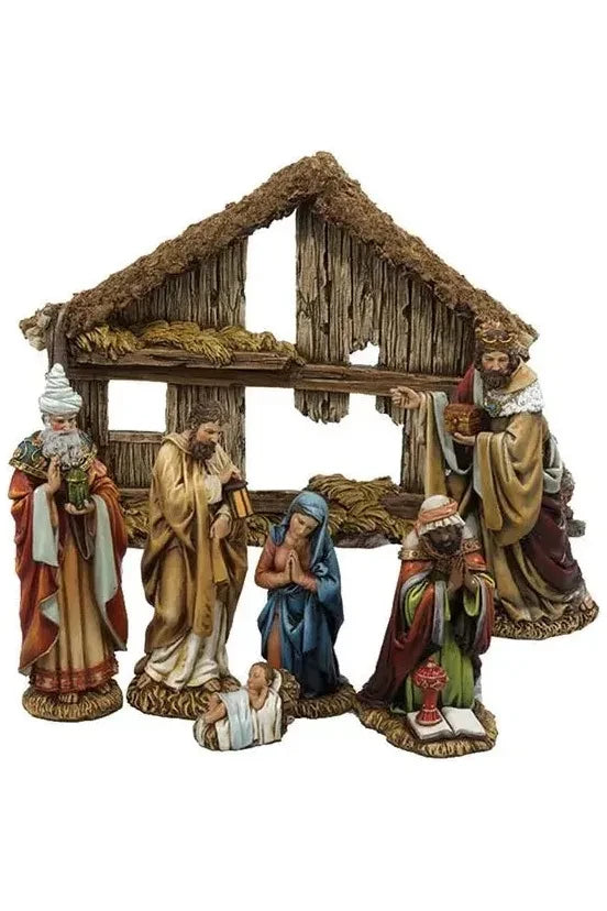 Kurt Adler 6-Inch Resin Nativity (Set of 7) - Michelle's aDOORable Creations - Christmas Decor