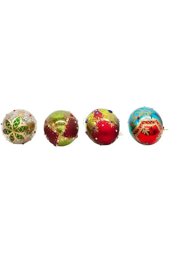 Kurt Adler 65MM Glass Egg Ornaments (4-Piece Set) - Michelle's aDOORable Creations - Holiday Ornaments