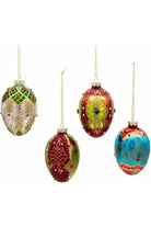 Shop For Kurt Adler 65MM Glass Egg Ornaments (4 - Piece Set) at Michelle's aDOORable Creations