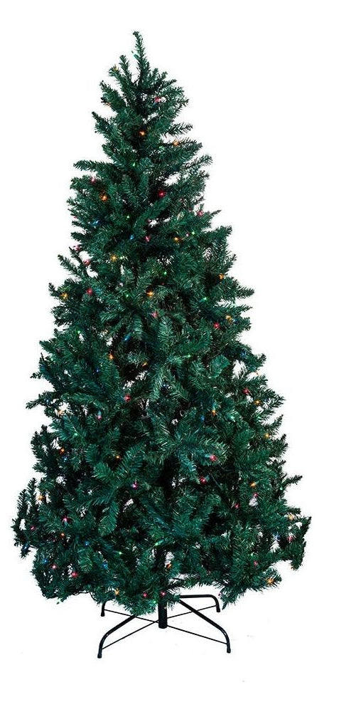 Kurt Adler 7-Foot Pre-Lit Pine Tree with Multi-Colored Lights - Michelle's aDOORable Creations - Christmas Tree