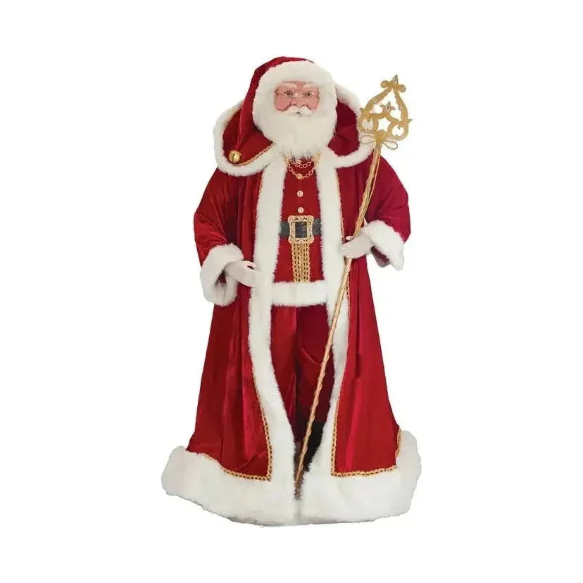 Shop For Kurt Adler 72" Kringle Klaus Elegant Santa with Staff at Michelle's aDOORable Creations