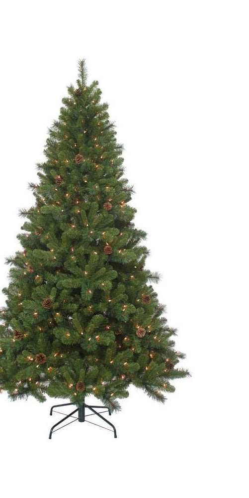 Kurt Adler 7.5-Foot Pre-Lit Clear Burlington Spruce - Michelle's aDOORable Creations - Christmas Tree