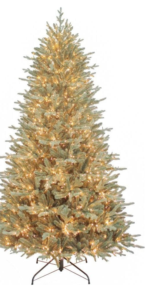Kurt Adler 7.5-Foot Pre-Lit Warm White Cluster Led Blue Spruce Tree - Michelle's aDOORable Creations - Christmas Tree