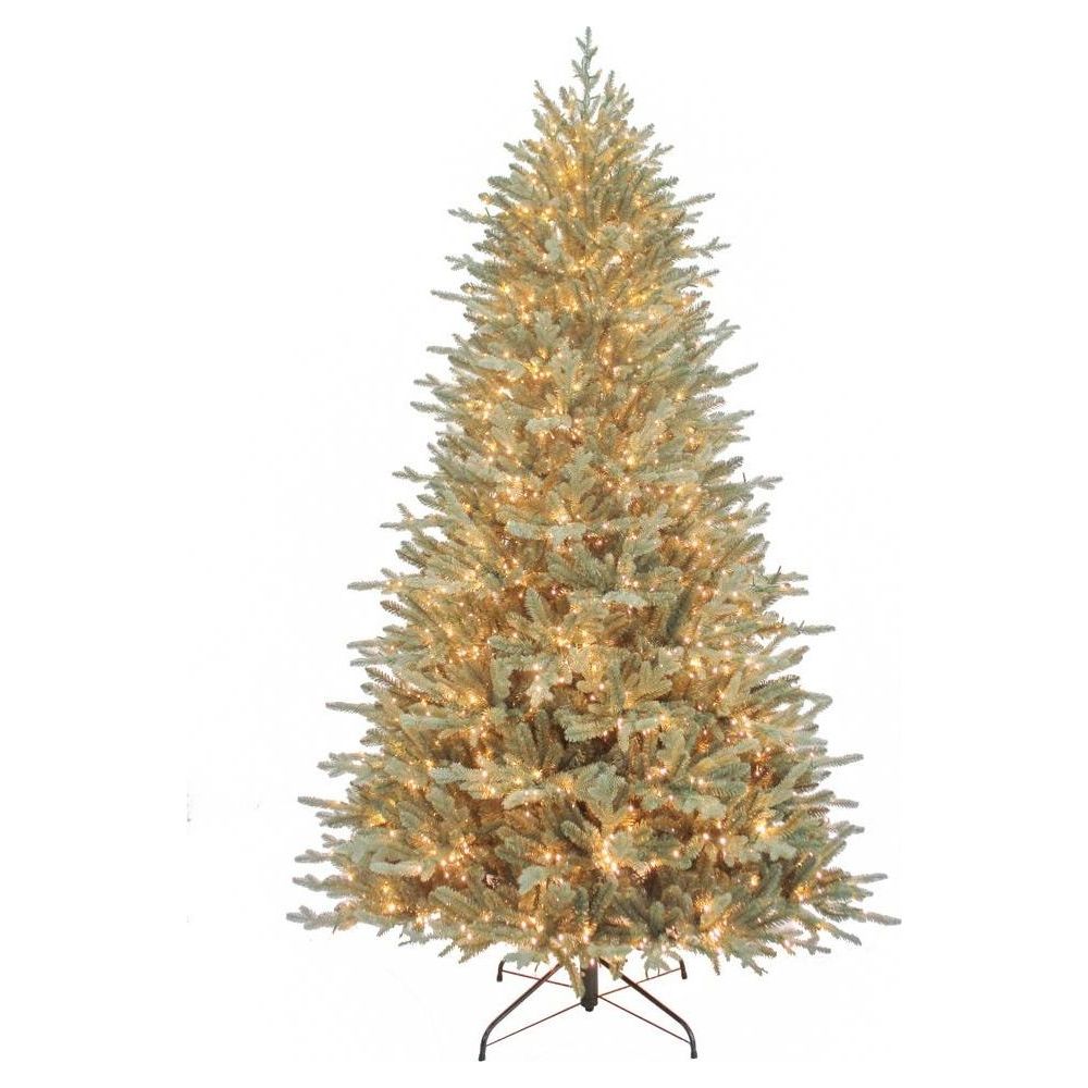 Shop For Kurt Adler 7.5 - Foot Pre - Lit Warm White Cluster Led Blue Spruce Tree at Michelle's aDOORable Creations