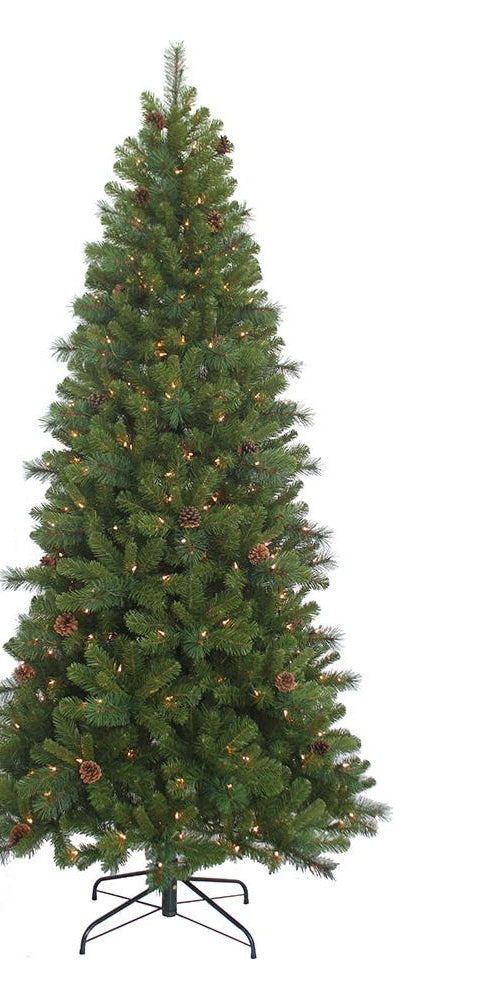 Kurt Adler 7.5-Foot Slim Pre-Lit Clear Burlington Tree - Michelle's aDOORable Creations - Christmas Tree