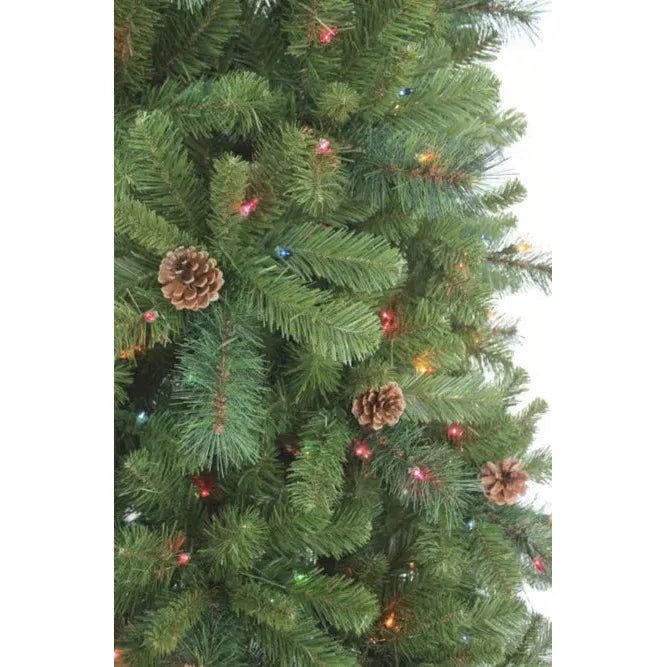 Shop For Kurt Adler 7.5 - Foot Slim Pre - Lit Multi - Color Burlington Tree at Michelle's aDOORable Creations