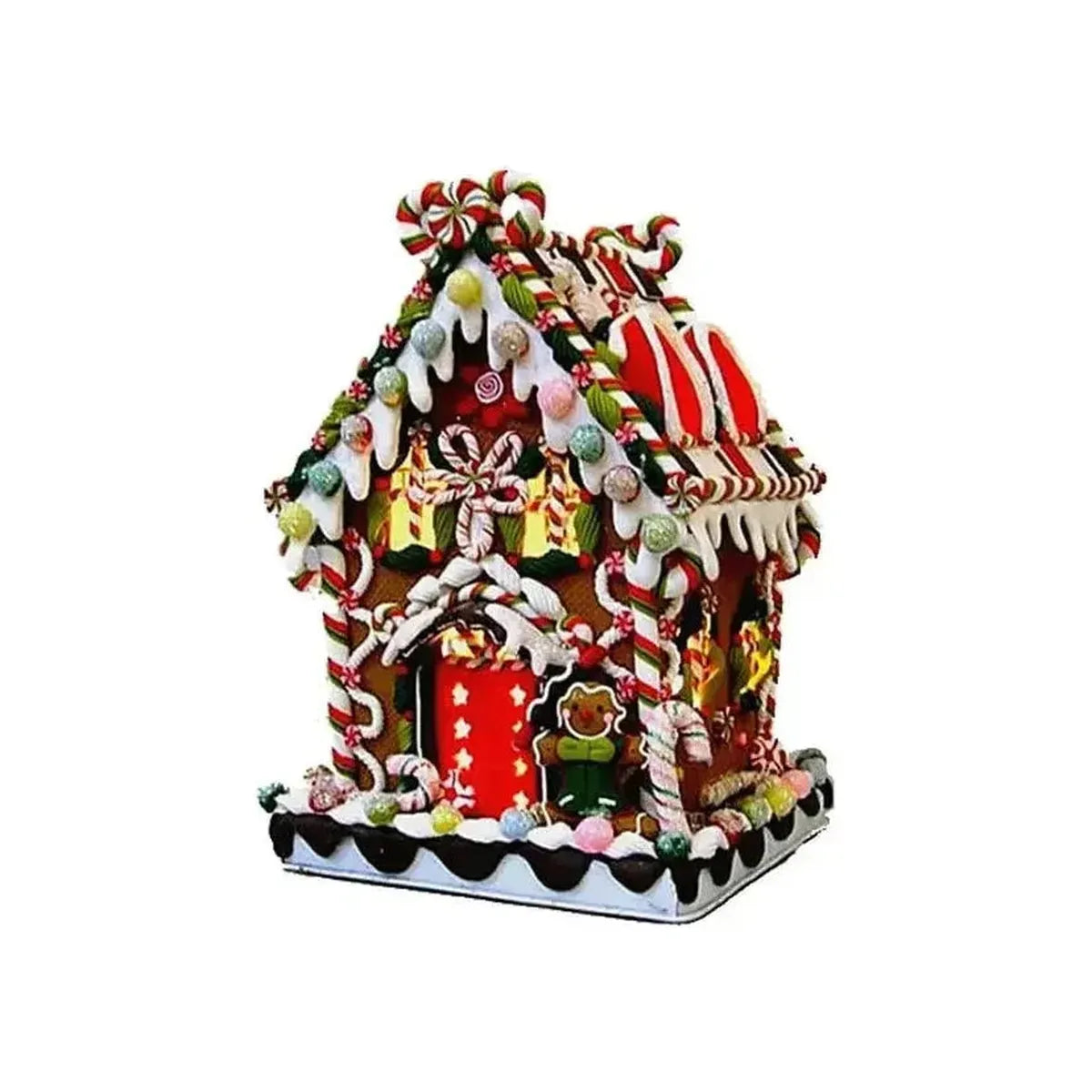Shop For Kurt Adler Candy Lighted House at Michelle's aDOORable Creations