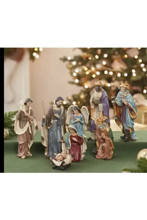 Kurt Adler 9-Inch Resin Nativity (Set of 8) - Michelle's aDOORable Creations - Christmas Decor