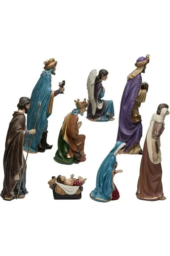 Kurt Adler 9-Inch Resin Nativity (Set of 8) - Michelle's aDOORable Creations - Christmas Decor