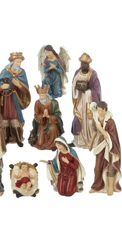 Kurt Adler 9-Inch Resin Nativity (Set of 8) - Michelle's aDOORable Creations - Christmas Decor