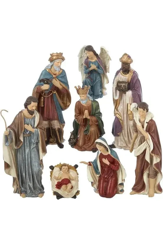 Kurt Adler 9-Inch Resin Nativity (Set of 8) - Michelle's aDOORable Creations - Christmas Decor