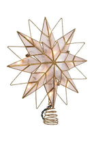 Shop For Kurt Adler 9.65-Inch UL 10-Light 8-Point Capiz Star Lighted Tree Topper UL3168