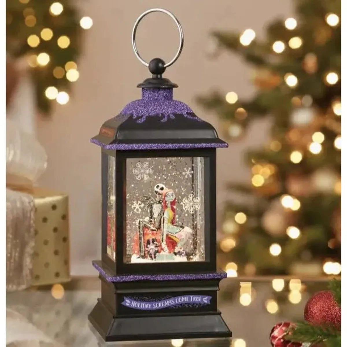 Shop For Kurt Adler Disney© Jack & Sally Musical Light - Up Lantern at Michelle's aDOORable Creations