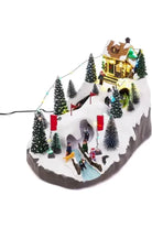 Kurt Adler Motion LED Christmas Skiing Village - Michelle's aDOORable Creations - Christmas Decor