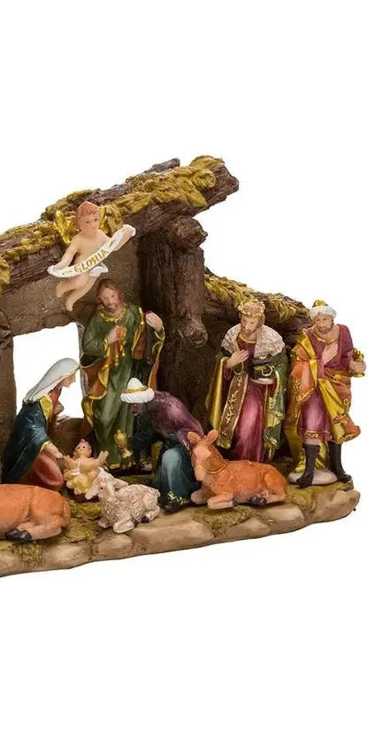 Kurt Adler Nativity Set With 11 Figures and Stable - Michelle's aDOORable Creations - Seasonal & Holiday Decorations