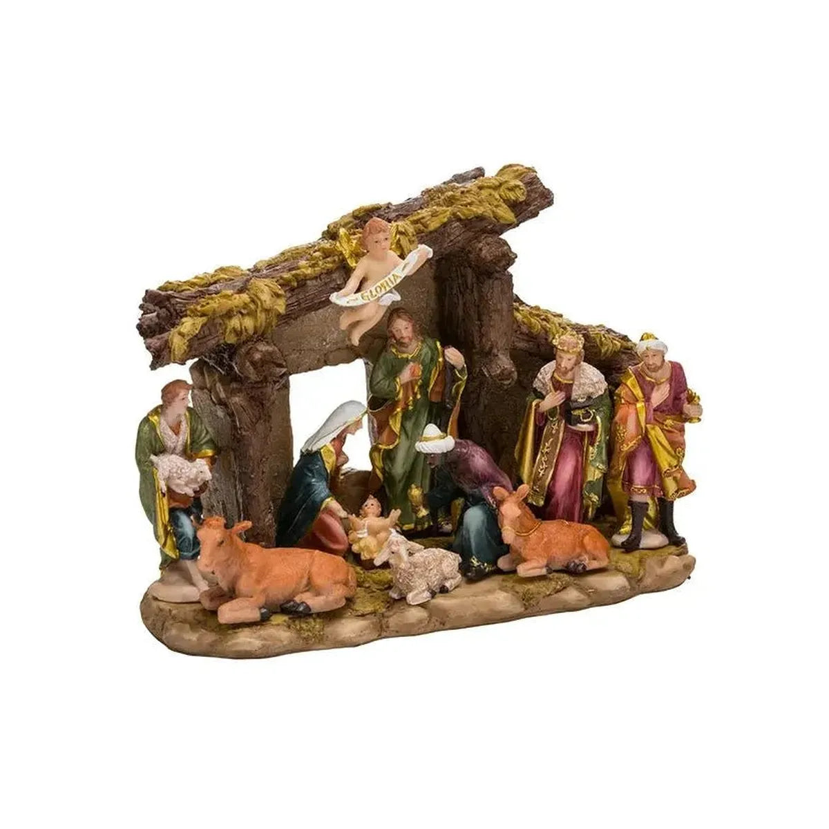 Shop For Kurt Adler Nativity Set With 11 Figures and Stable at Michelle's aDOORable Creations