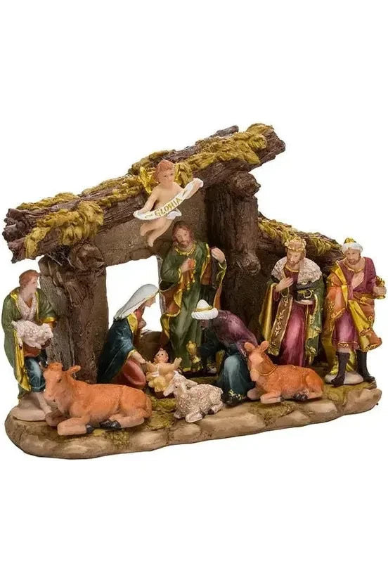 Shop For Kurt Adler Nativity Set With 11 Figures and Stable at Michelle's aDOORable Creations