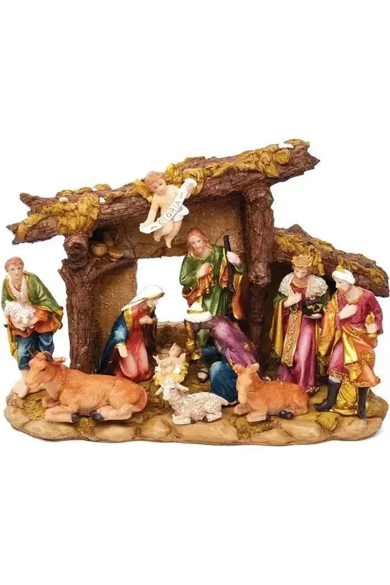 Shop For Kurt Adler Nativity Set With 11 Figures and Stable at Michelle's aDOORable Creations