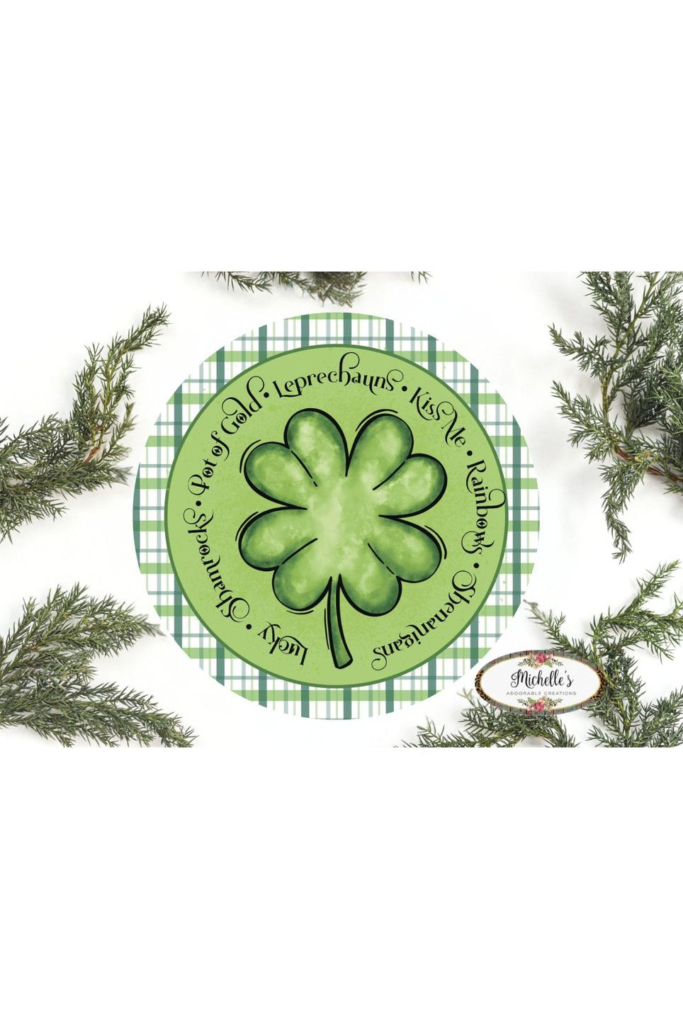 Shop For Leprechauns Clover Shamrock Sign - Wreath Enhancement
