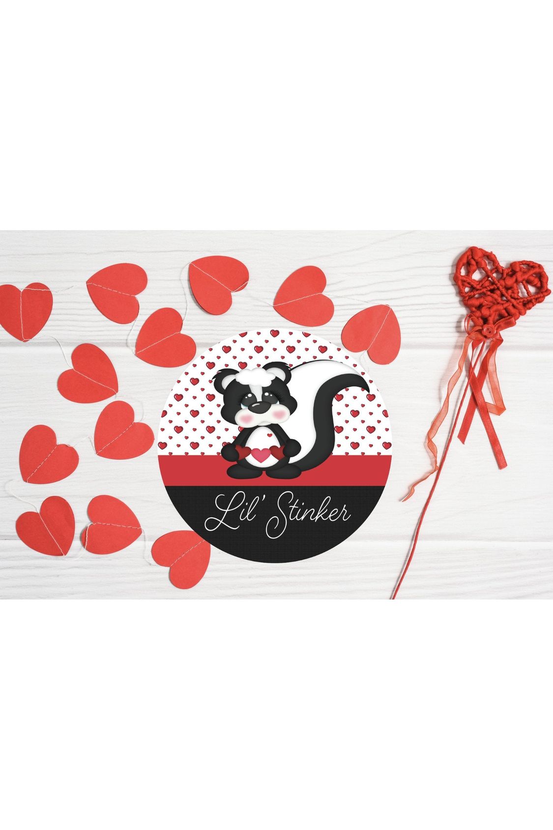 Shop For Lil Stinker Skunk Valentine Sign - Wreath Enhancement