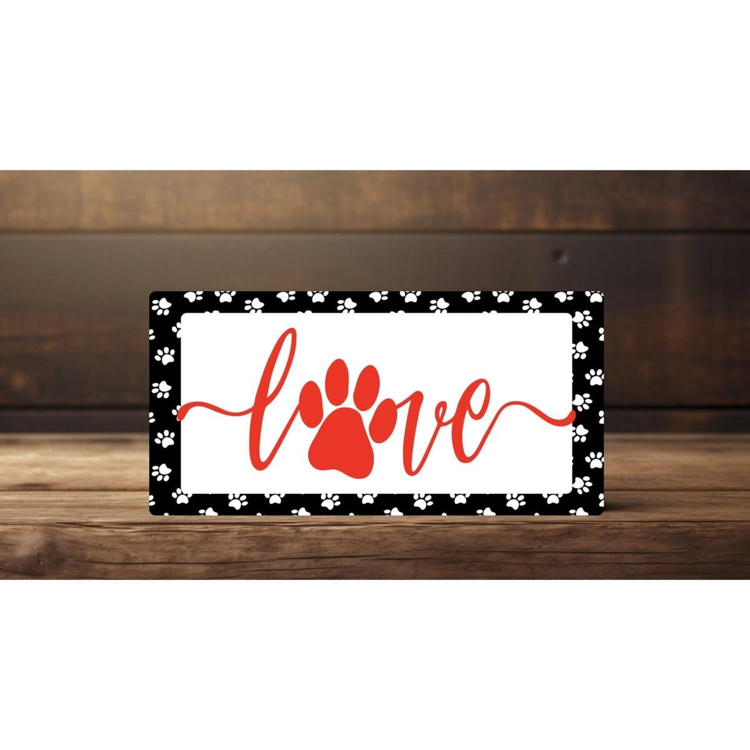 Love Paw Print Sign - Wreath Enhancement