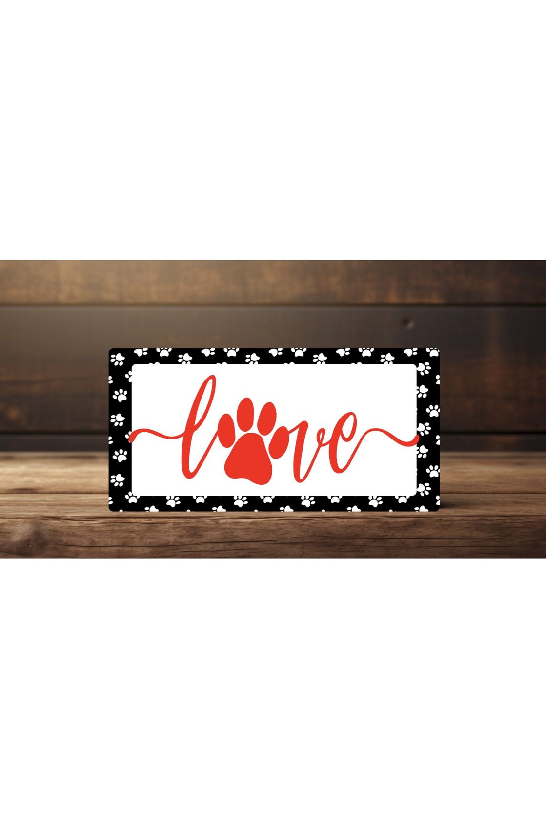 Shop For Love Paw Print Sign - Wreath Enhancement