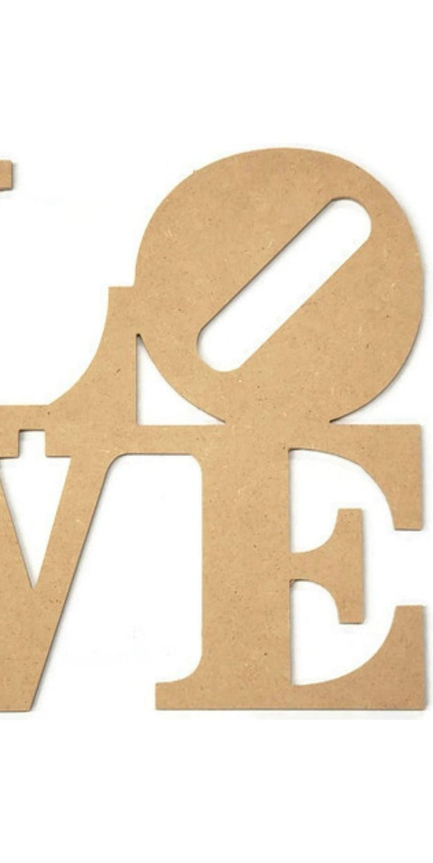 Love Word Wood Cutout - Unfinished Wood - Michelle's aDOORable Creations - Unfinished Wood Cutouts