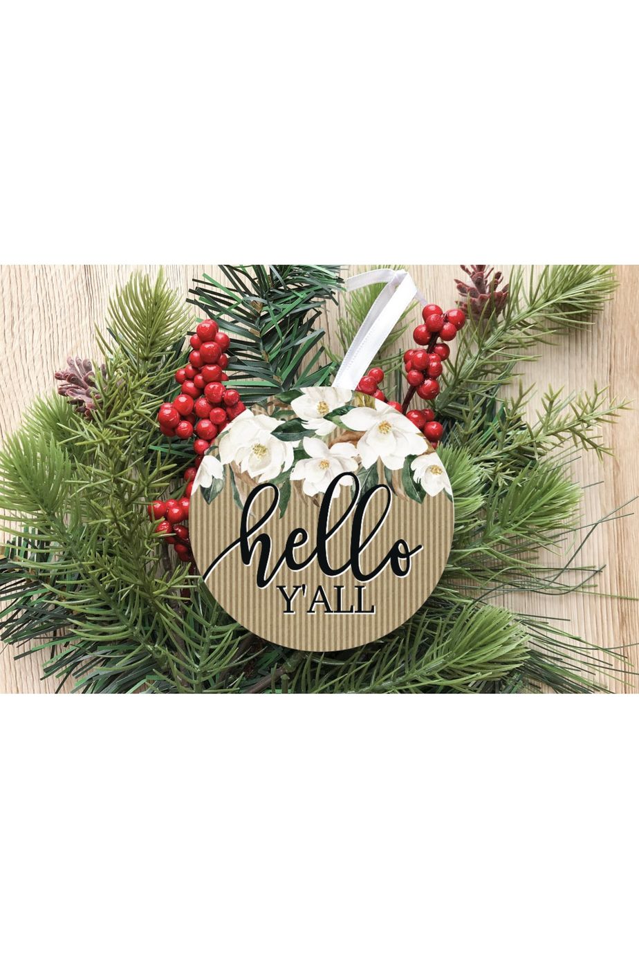 Shop For Magnolia Hello Yall Sign - Wreath Enhancement