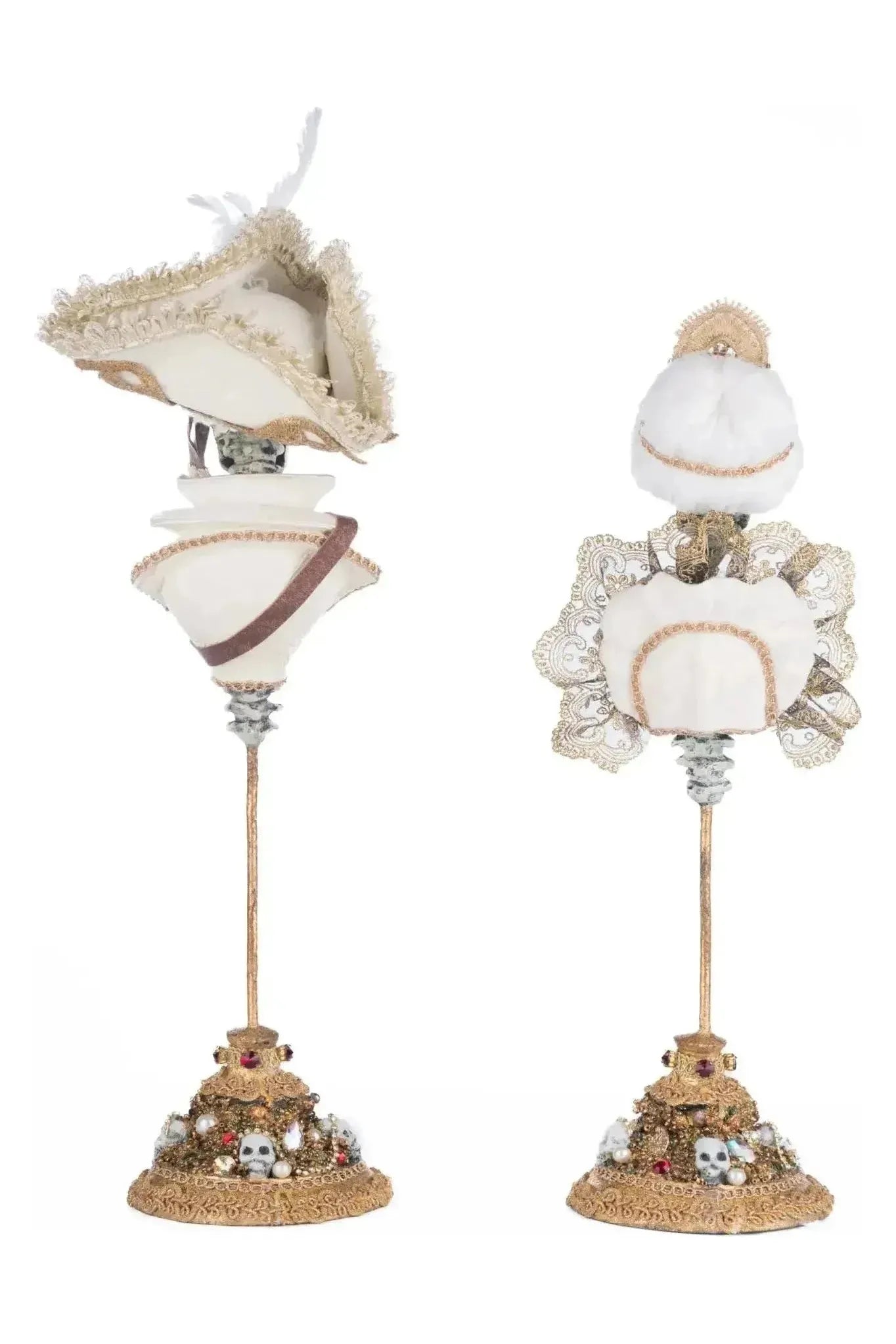 Shop For Male and Female Skeleton Bust Tabletop Set of 2 at Michelle's aDOORable Creations