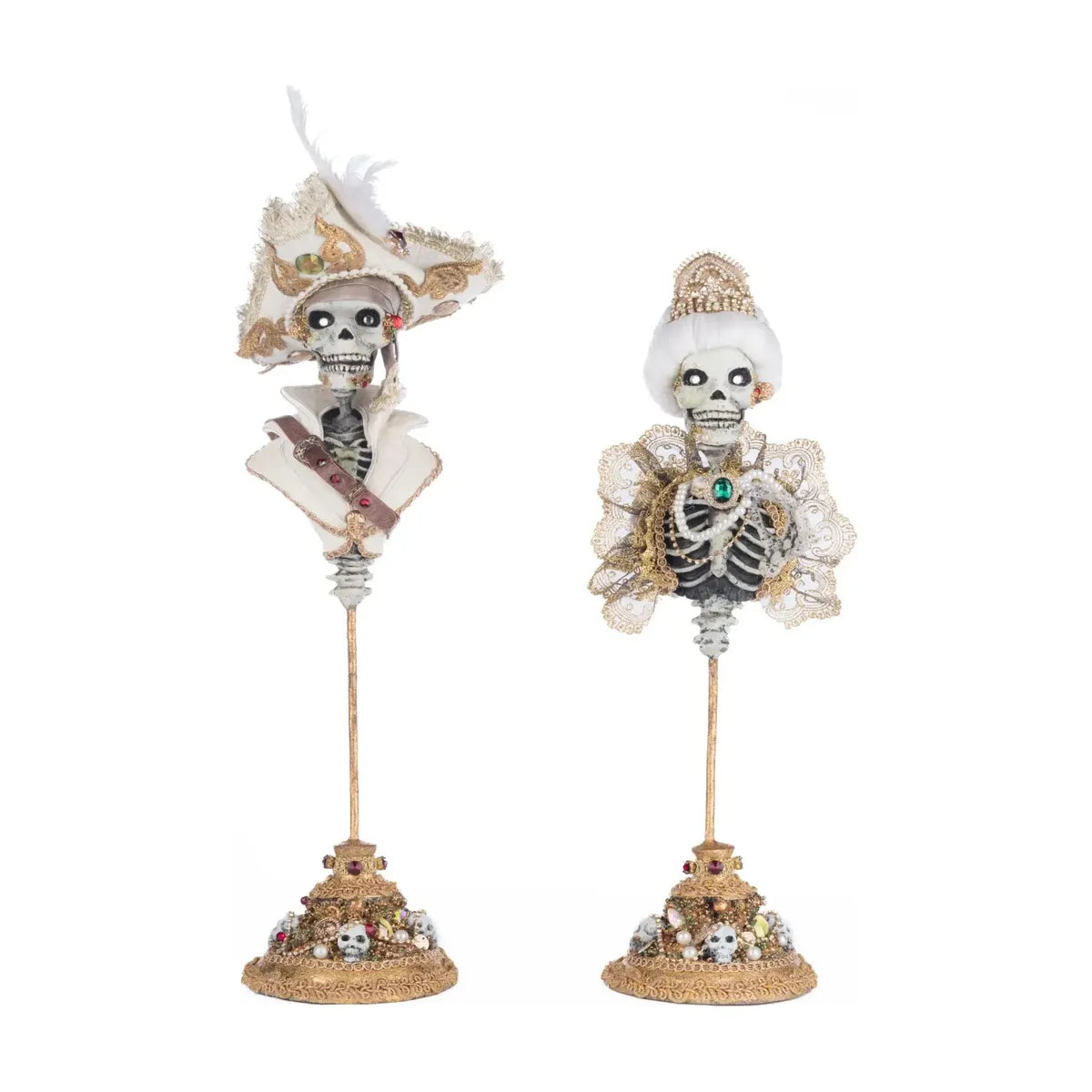 Shop For Male and Female Skeleton Bust Tabletop Set of 2 at Michelle's aDOORable Creations
