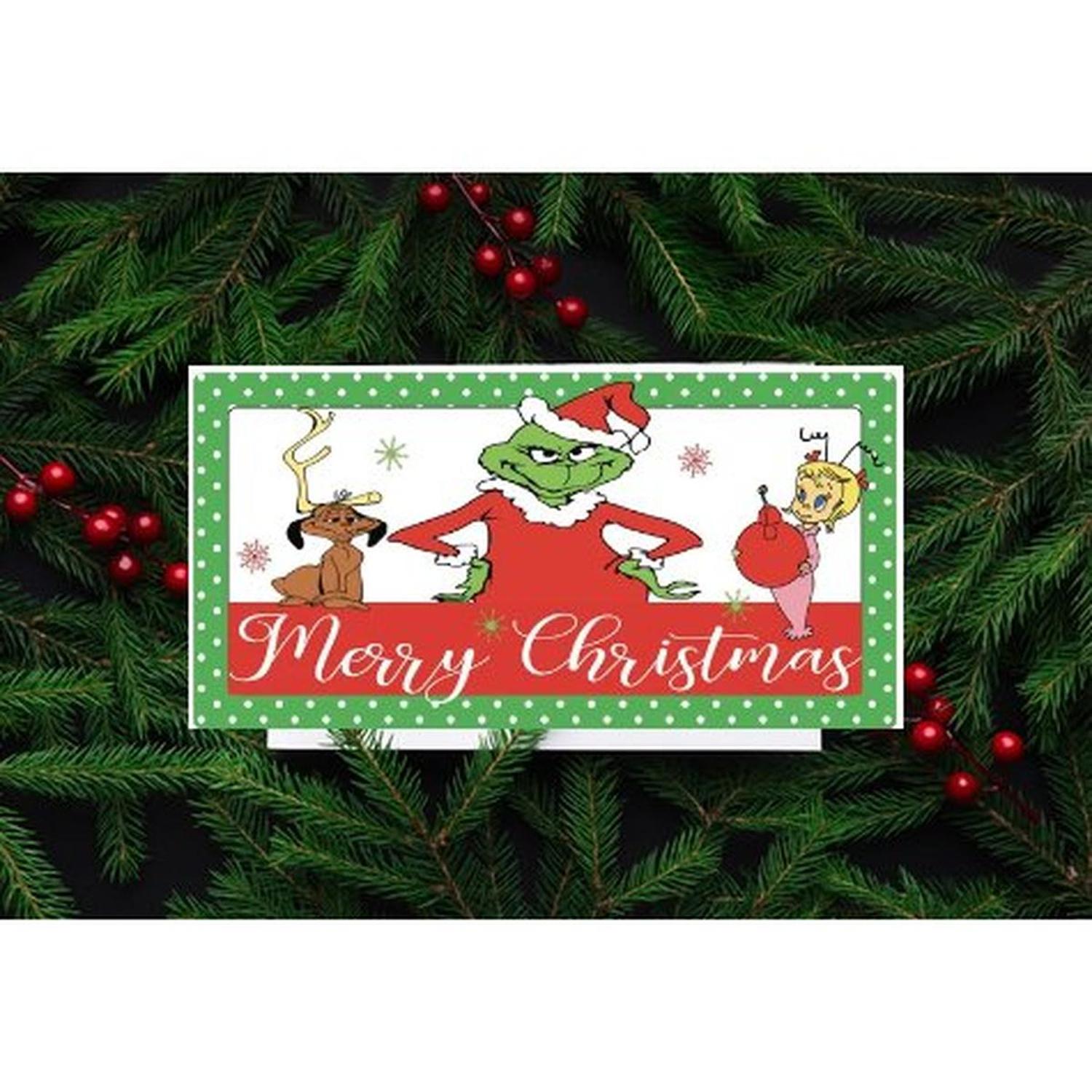 Shop For Merry Christmas Green Monster Sign - Wreath Enhancement at Michelle's aDOORable Creations