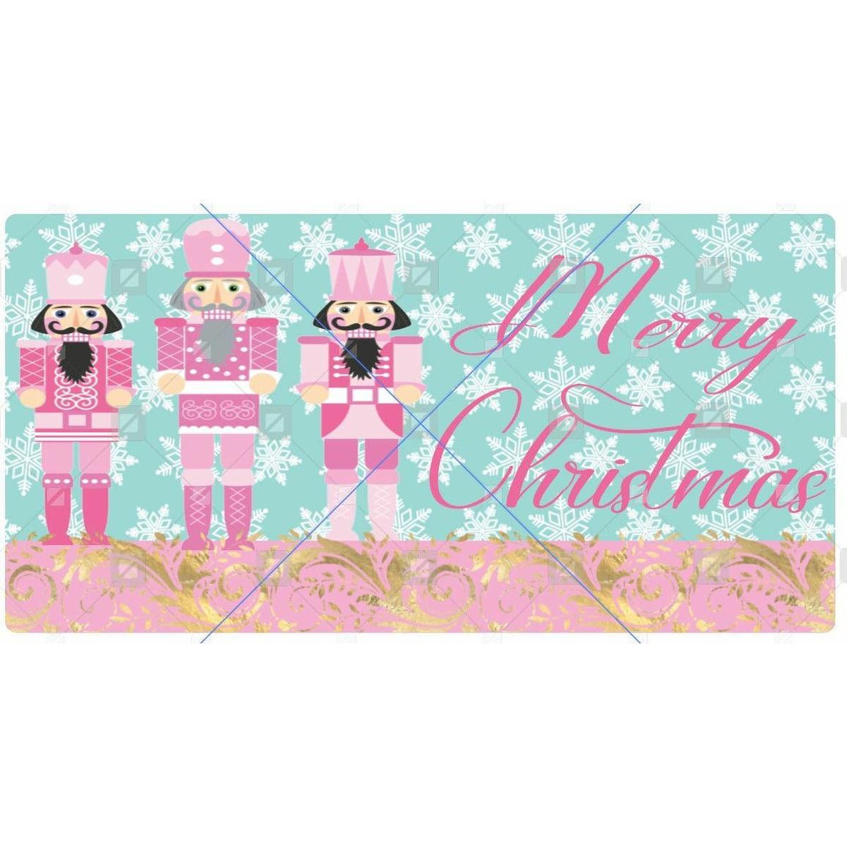 Shop For Merry Christmas Pink Nutcracker Sign - Wreath Enhancement at Michelle's aDOORable Creations