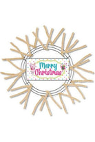 Merry Christmas Pink Santa Candy Cane Sign - Wreath Enhancement - Michelle's aDOORable Creations - Signature Signs