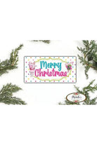 Shop For Merry Christmas Pink Santa Candy Cane Sign - Wreath Enhancement