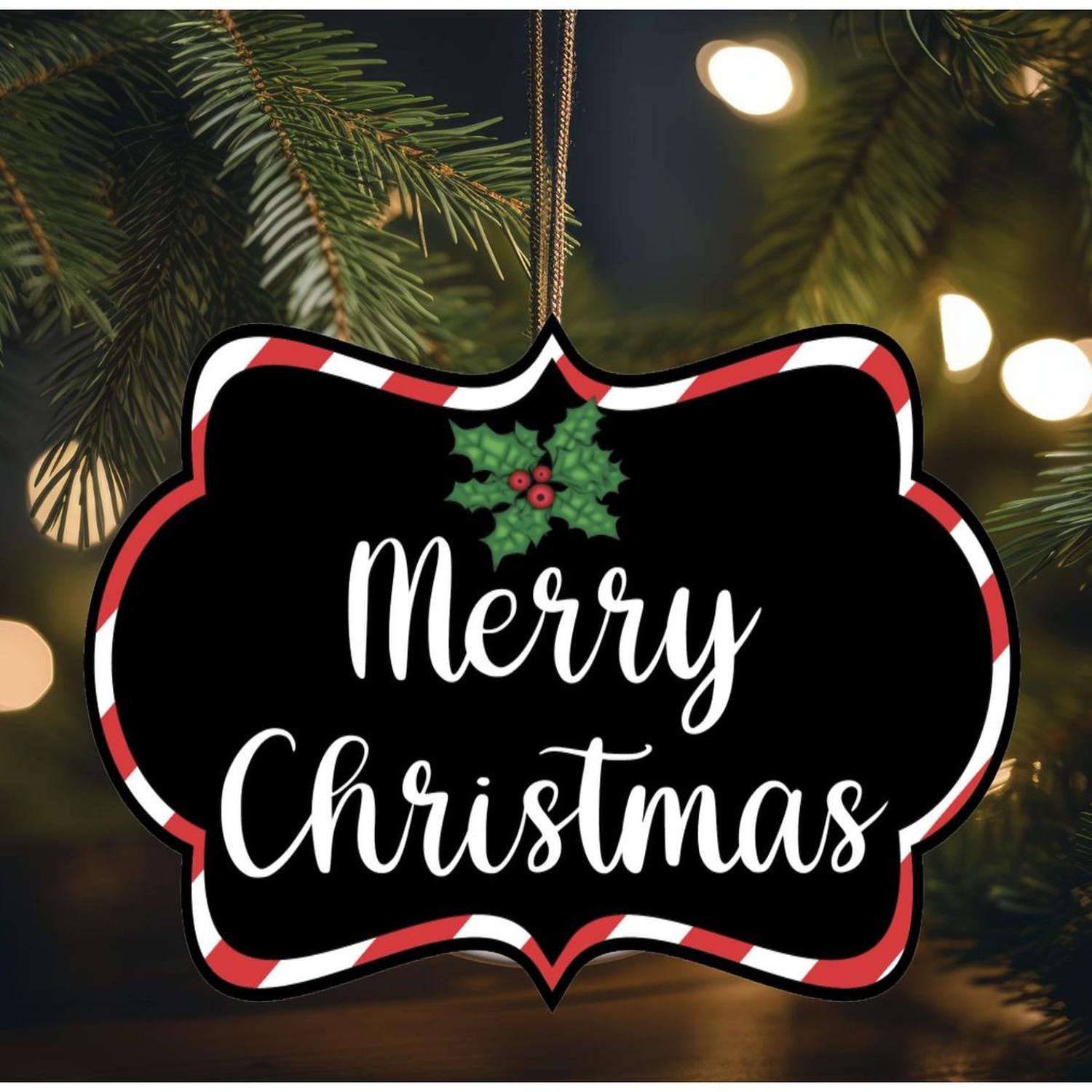 Shop For Merry Christmas Scalloped Frame Sign SF1 - Wreath Enhancement at Michelle's aDOORable Creations