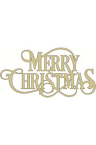 Merry Christmas Script Wood Cutout - Unfinished Wood - Michelle's aDOORable Creations - Signature Signs