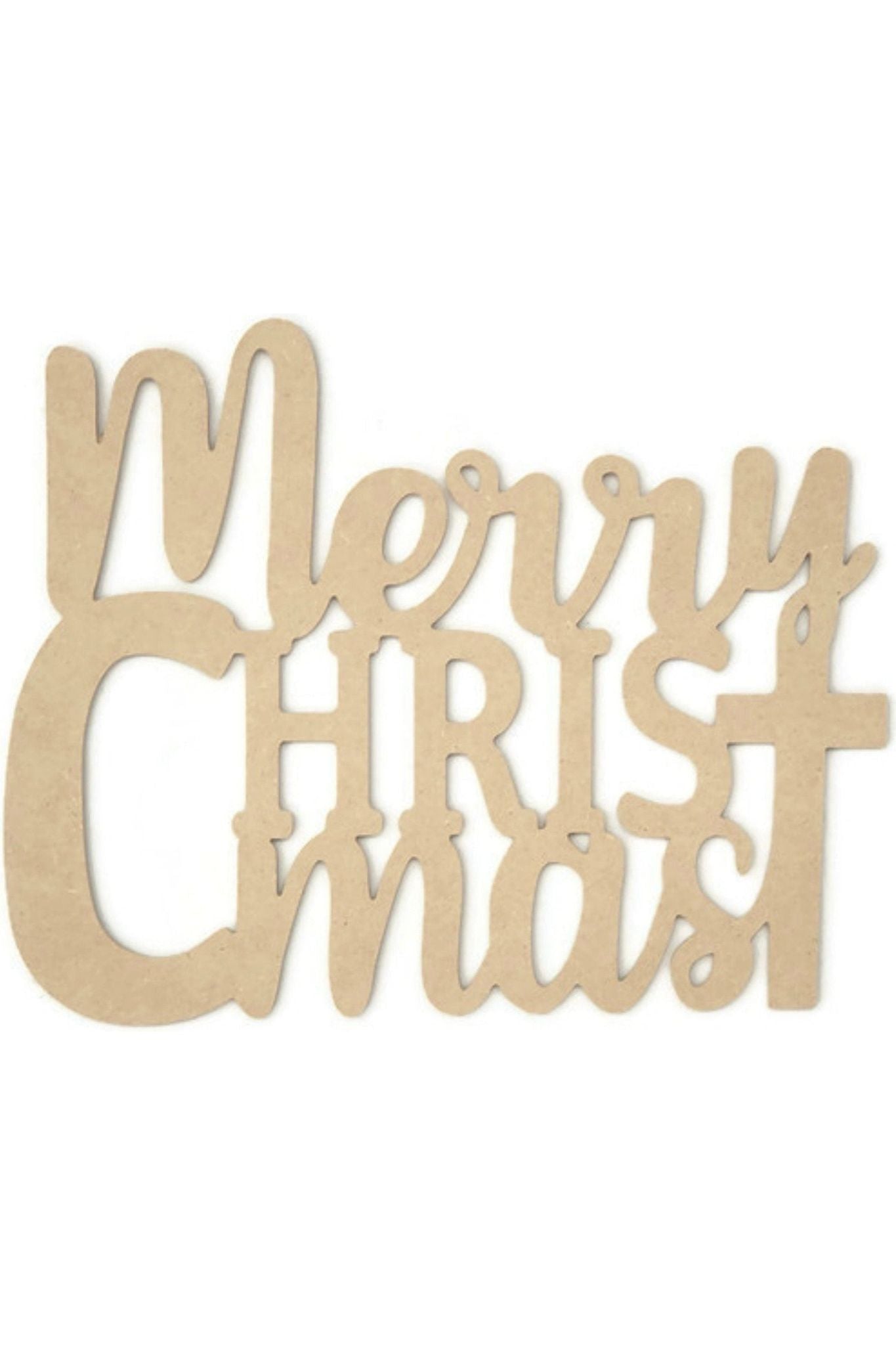 Shop For Merry Christmas Word Wood Cutout - Unfinished Wood