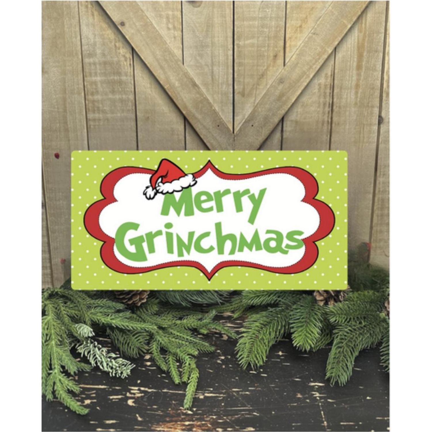 Shop For Merry Grinchmas Sign - Wreath Enhancement at Michelle's aDOORable Creations