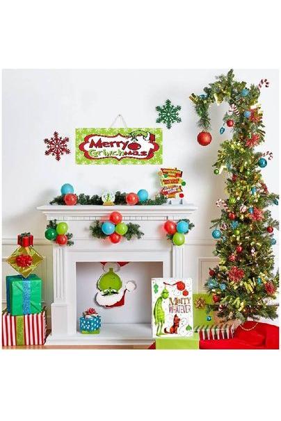 Merry retailer Grinchmas Wreath. Merry Christmas wreath. Christmas decor.