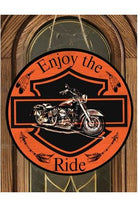 Shop For Motorcycle Enjoy The Ride Sign - Wreath Enhancement