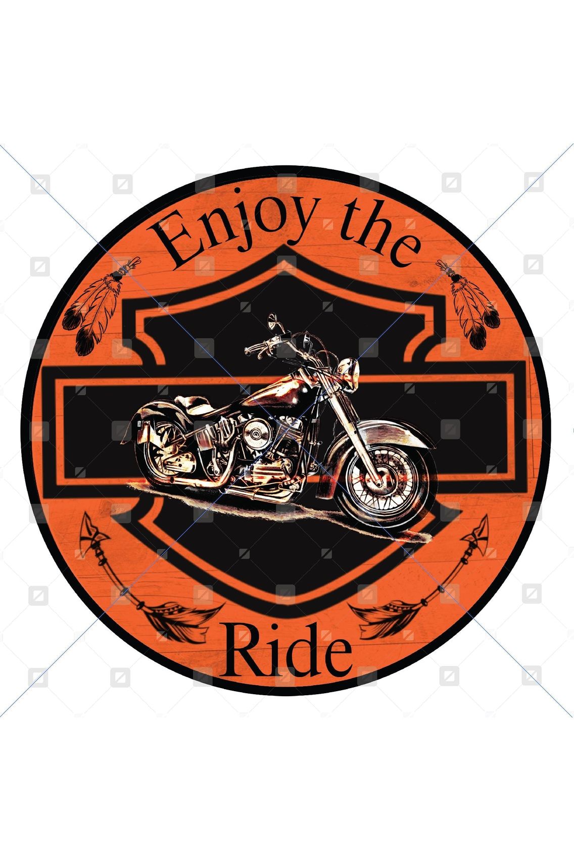 Shop For Motorcycle Enjoy The Ride Sign - Wreath Enhancement