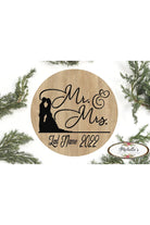 Shop For Mr and Mrs Wedding Round Sign - Wreath Enhancement