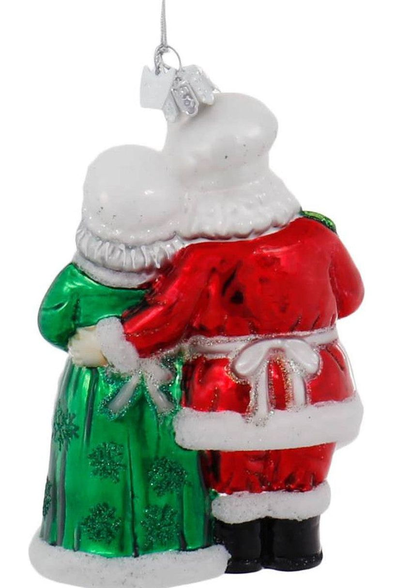 Noble Gems™ Glass Mr. & Mrs. Santa With Cookies Ornament - Michelle's aDOORable Creations - Sprays and Picks