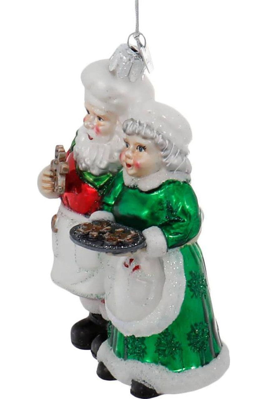 Shop For Noble Gems™ Glass Mr. & Mrs. Santa With Cookies Ornament NBX0067